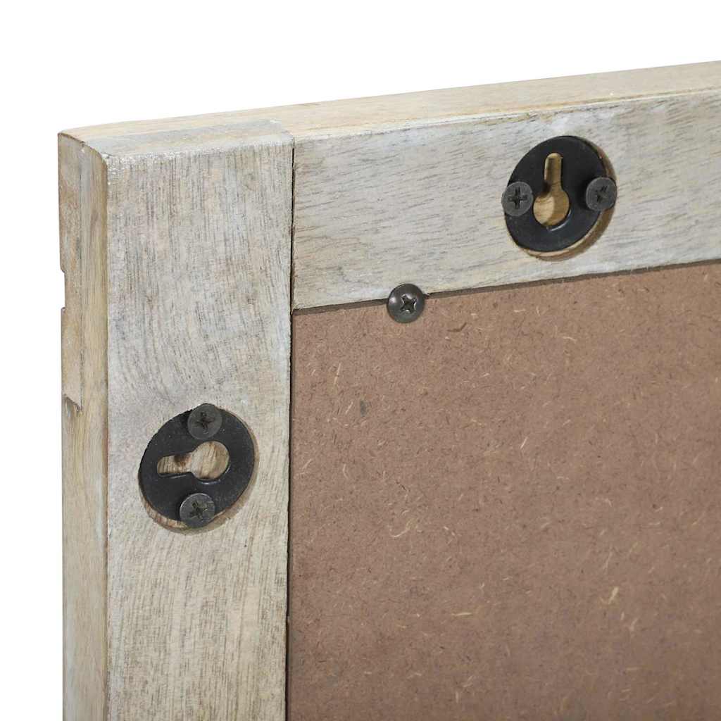 Badeværelsesspejl Brun 50 X 2.5 X 70 Cm Massiv Mango Træ, Glas - Billede 7