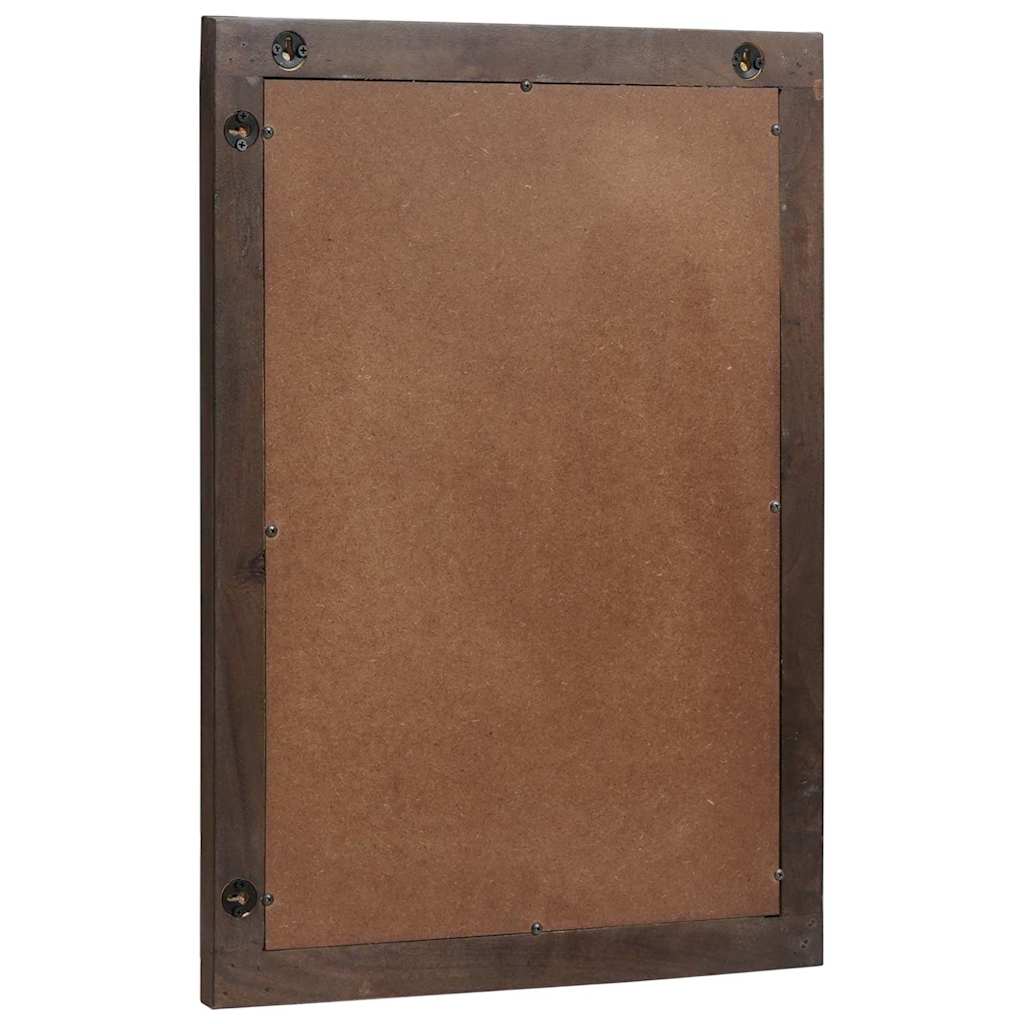 Badeværelsesspejl Brun 50 X 2.5 X 70 Cm Massiv Mango Træ, Glas - Billede 3