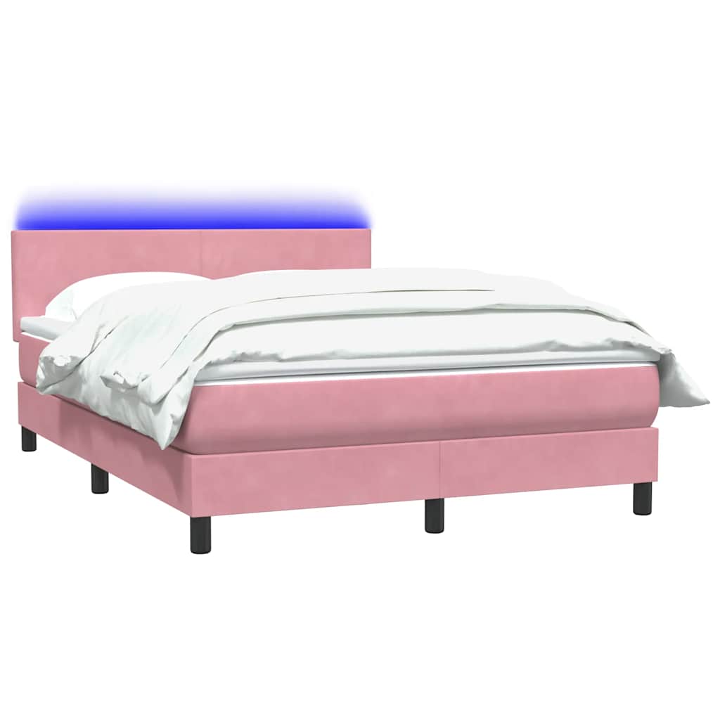 Kontinentalseng Med Madras Velour Lyserød