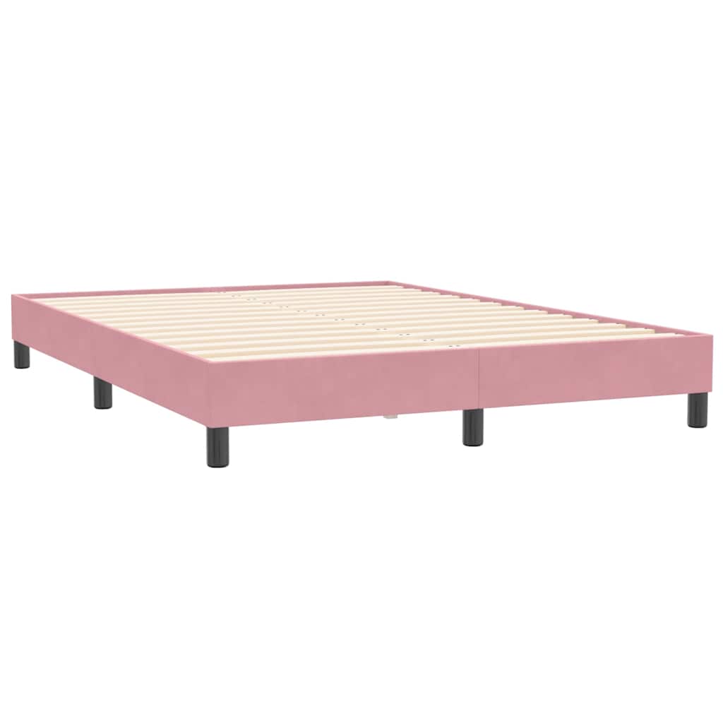 Kontinentalseng Med Madras Velour Lyserød