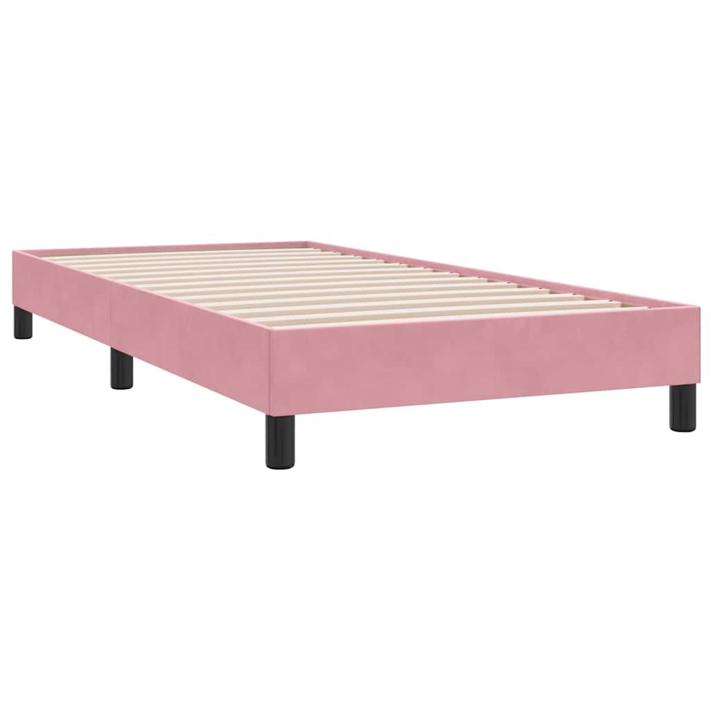 Kontinentalseng Med Madras Velour Lyserød