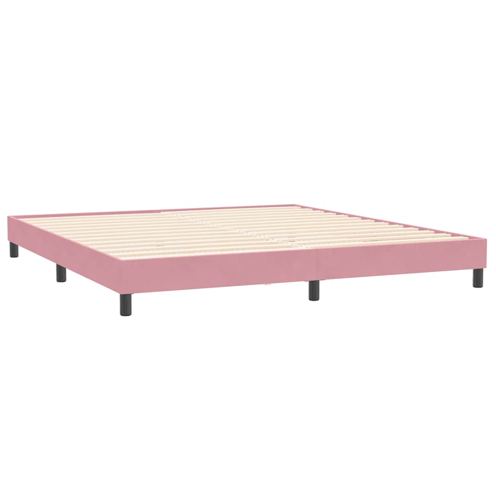 Kontinentalseng Med Madras Velour Lyserød
