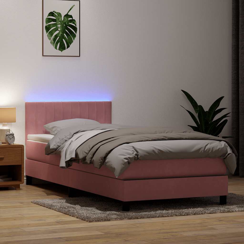 Kontinentalseng Med Madras Velour Lyserød