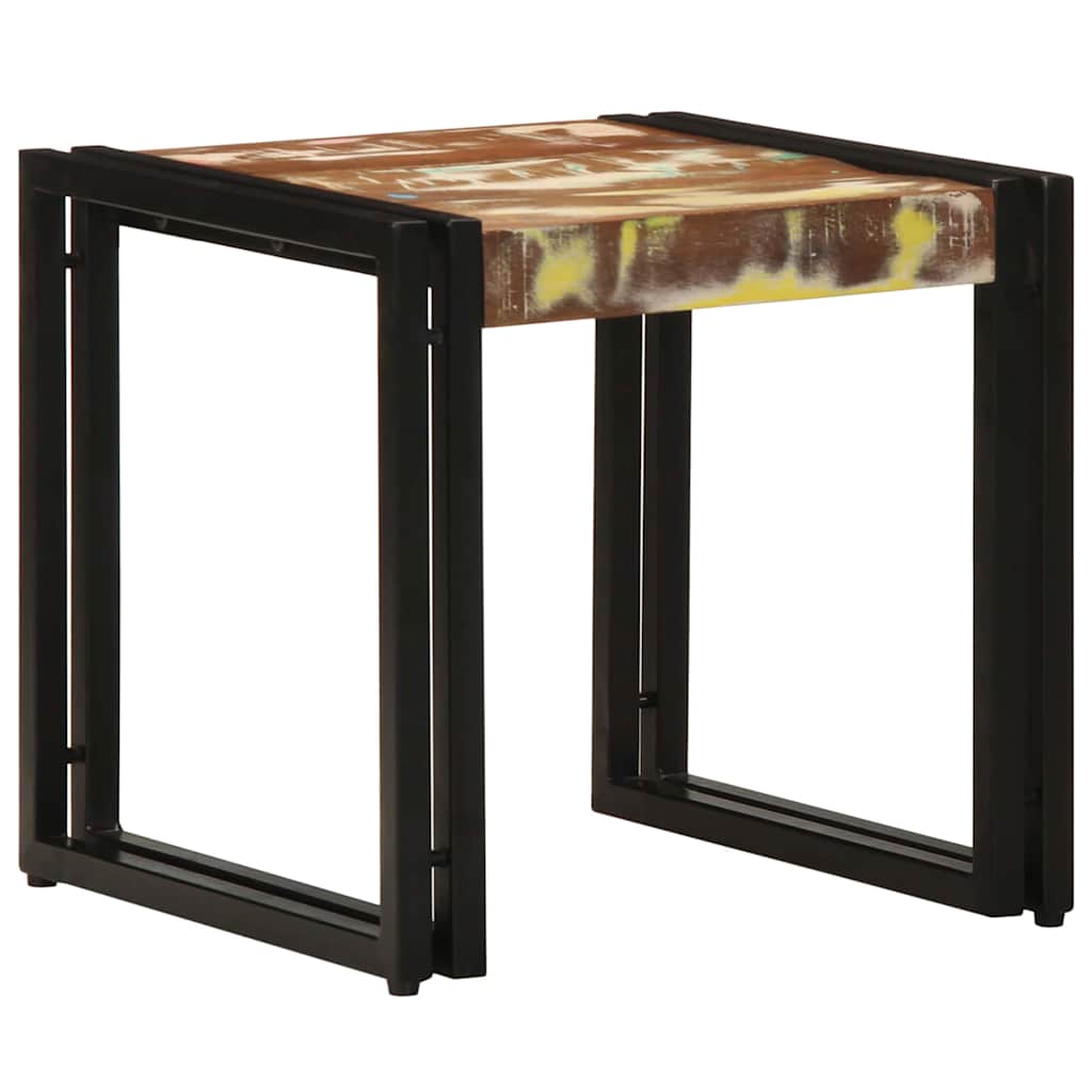 Sofabord Flerfarvet 40 X 40 X 38 Cm Solid Genbrugs Træ - Variant 4102729