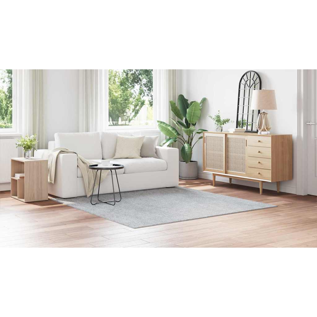 Anti-slip Shaggy Tæppe Grå 200 X 200 Cm Pp - Billede 4
