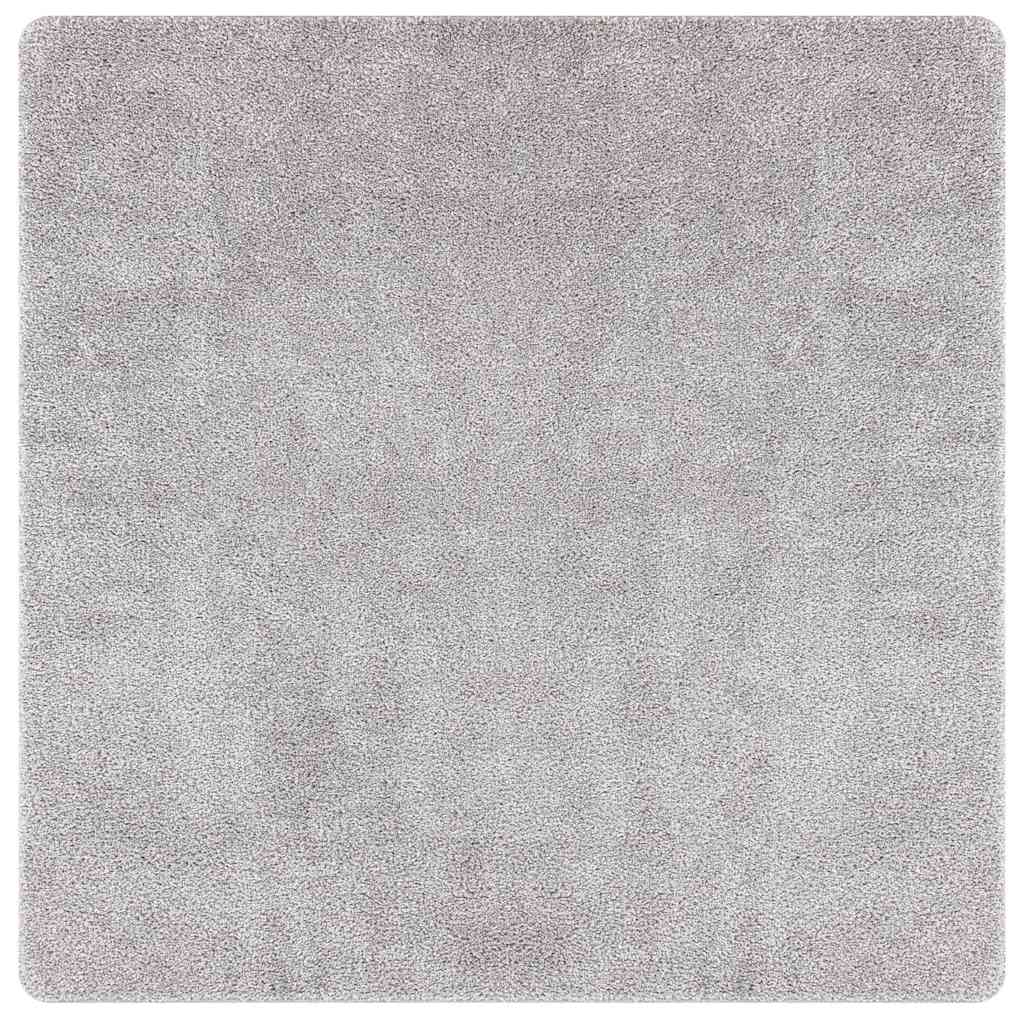 Anti-slip Shaggy Tæppe Grå 200 X 200 Cm Pp - Billede 2