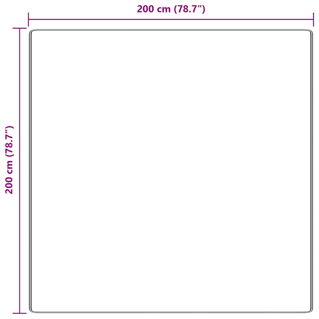Anti-slip Shaggy Tæppe Grå 200 X 200 Cm Pp - Billede 9