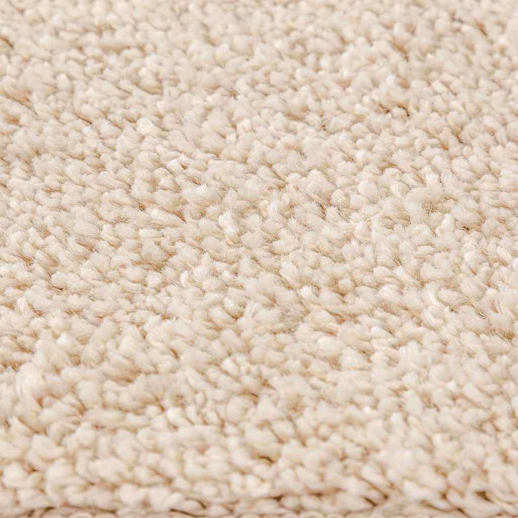 Anti-slip Shaggy Tæppe Creme 120 X 120 Cm Pp - Billede 6