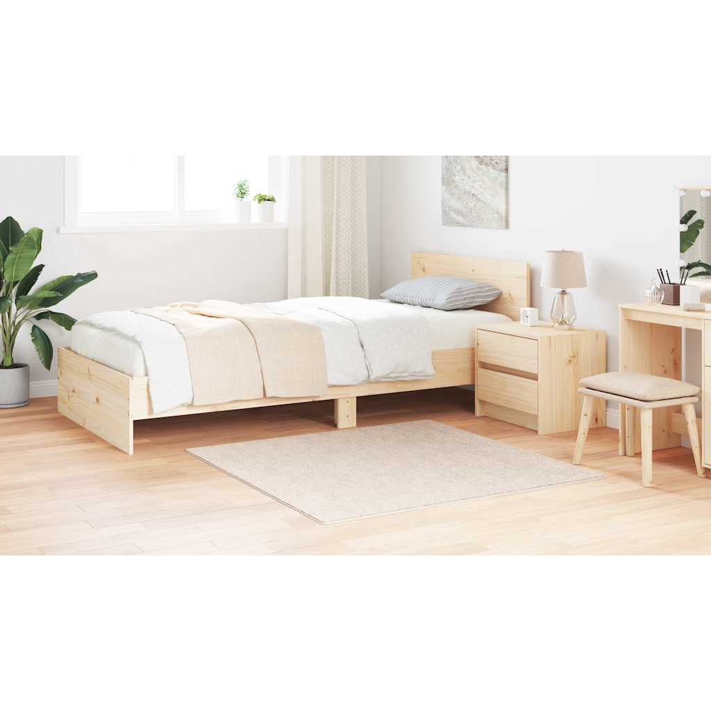 Anti-slip Shaggy Tæppe Creme 120 X 120 Cm Pp - Billede 4