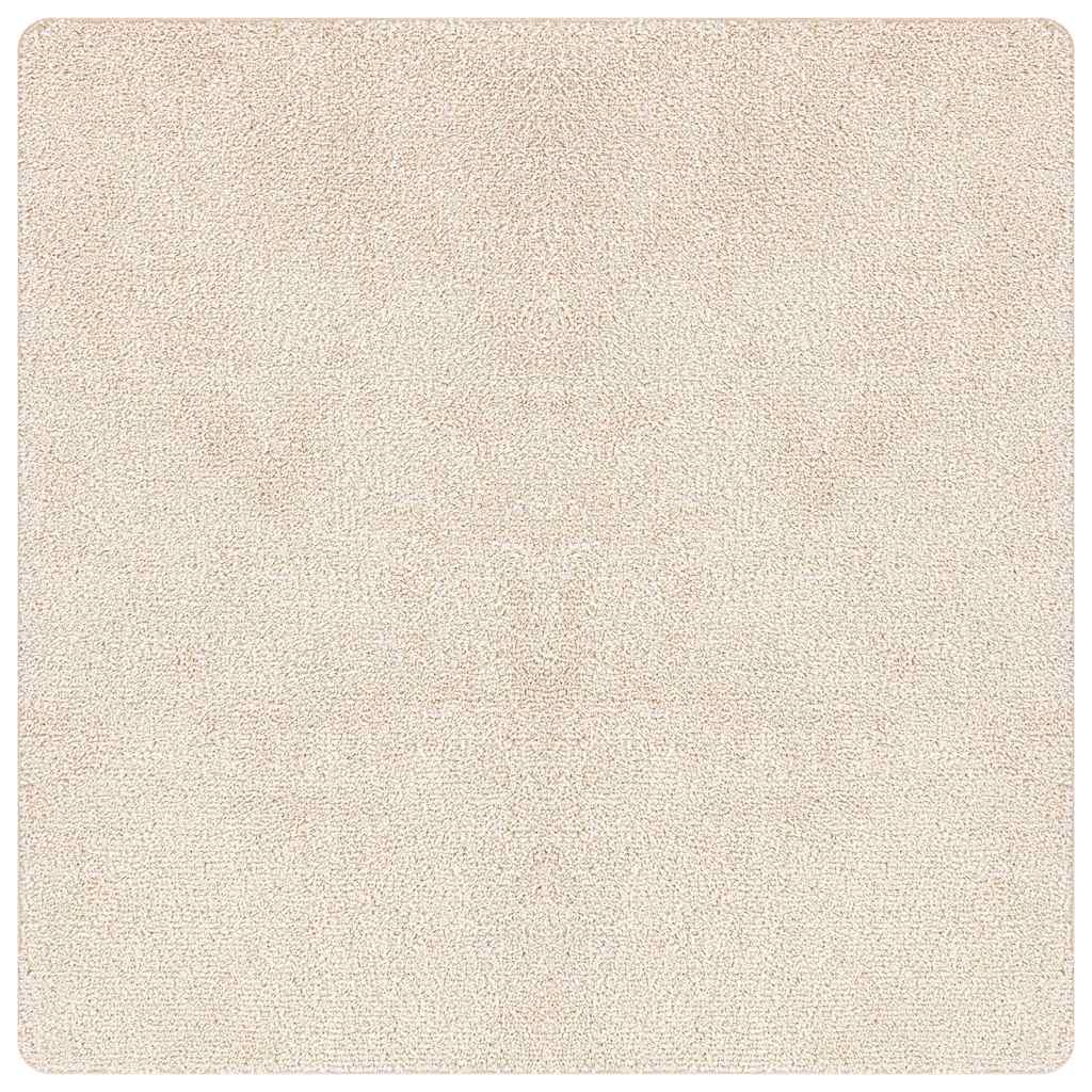 Anti-slip Shaggy Tæppe Creme 120 X 120 Cm Pp - Billede 2