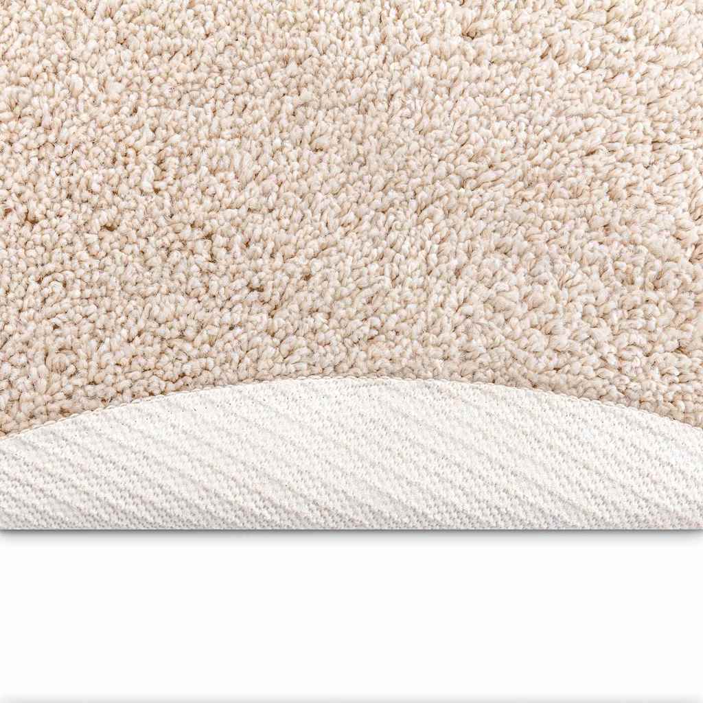 Anti-slip Shaggy Tæppe Creme 160 X 160 Cm Pp - Billede 5