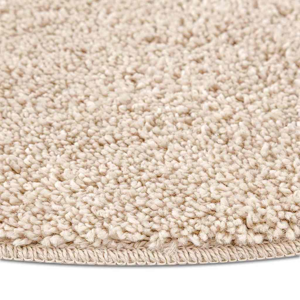 Anti-slip Shaggy Tæppe Creme 160 X 160 Cm Pp - Billede 7