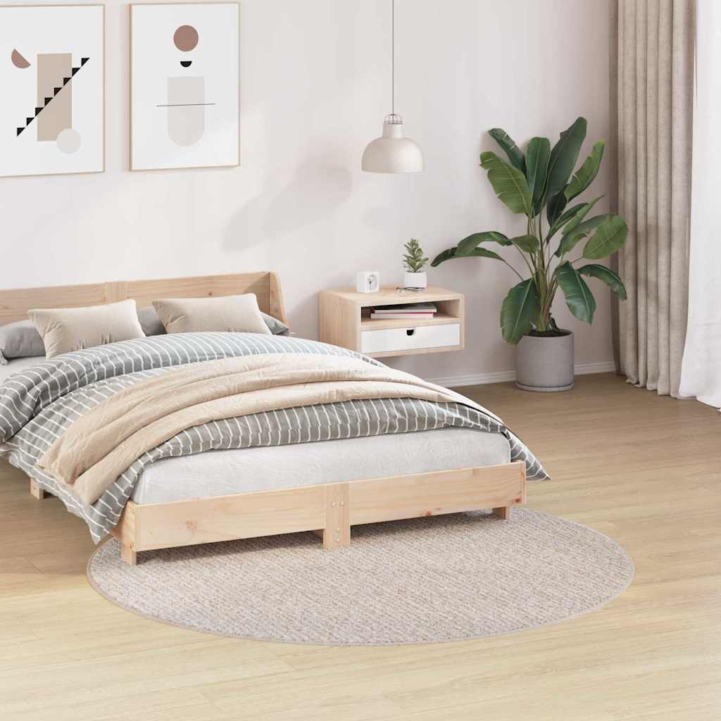 Anti-slip Shaggy Tæppe Creme 160 X 160 Cm Pp - Billede 3