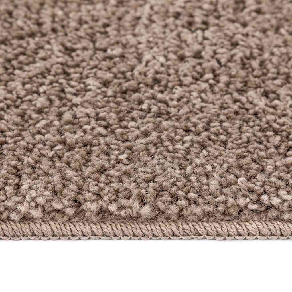 Anti-slip Shaggy Tæppe Brun 120 X 120 Cm Pp - Billede 7