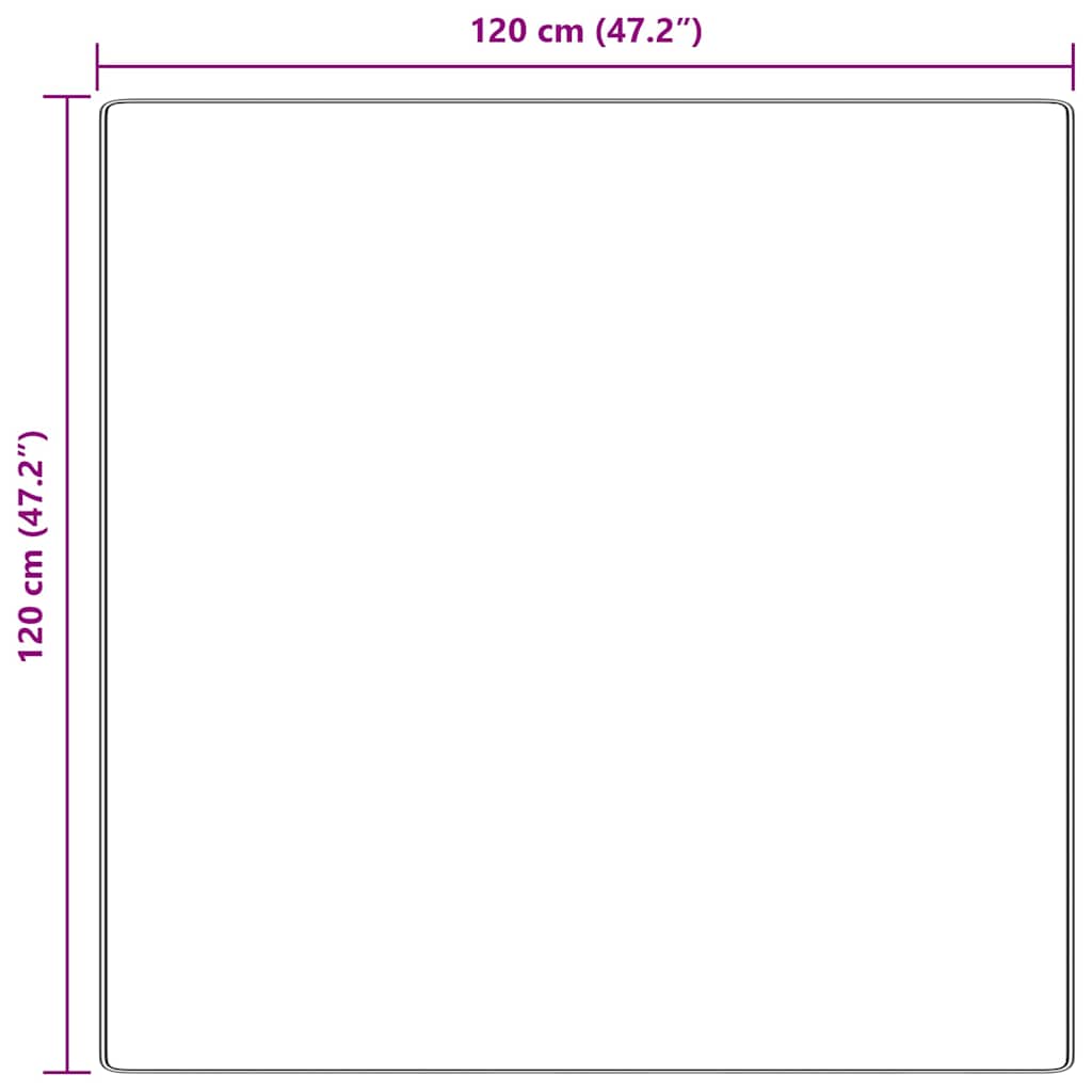 Anti-slip Shaggy Tæppe Brun 120 X 120 Cm Pp - Billede 9