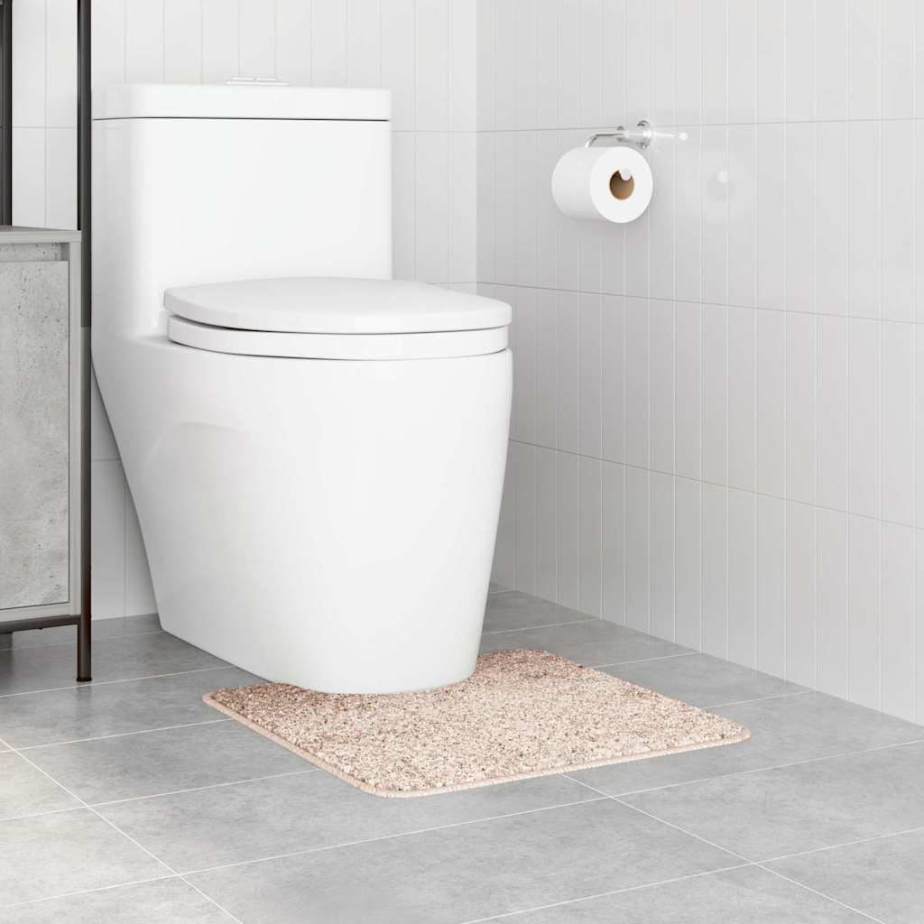 Skridsikker Badeværelsesmåtte Med Toiletudskæring Creme - Billede 3