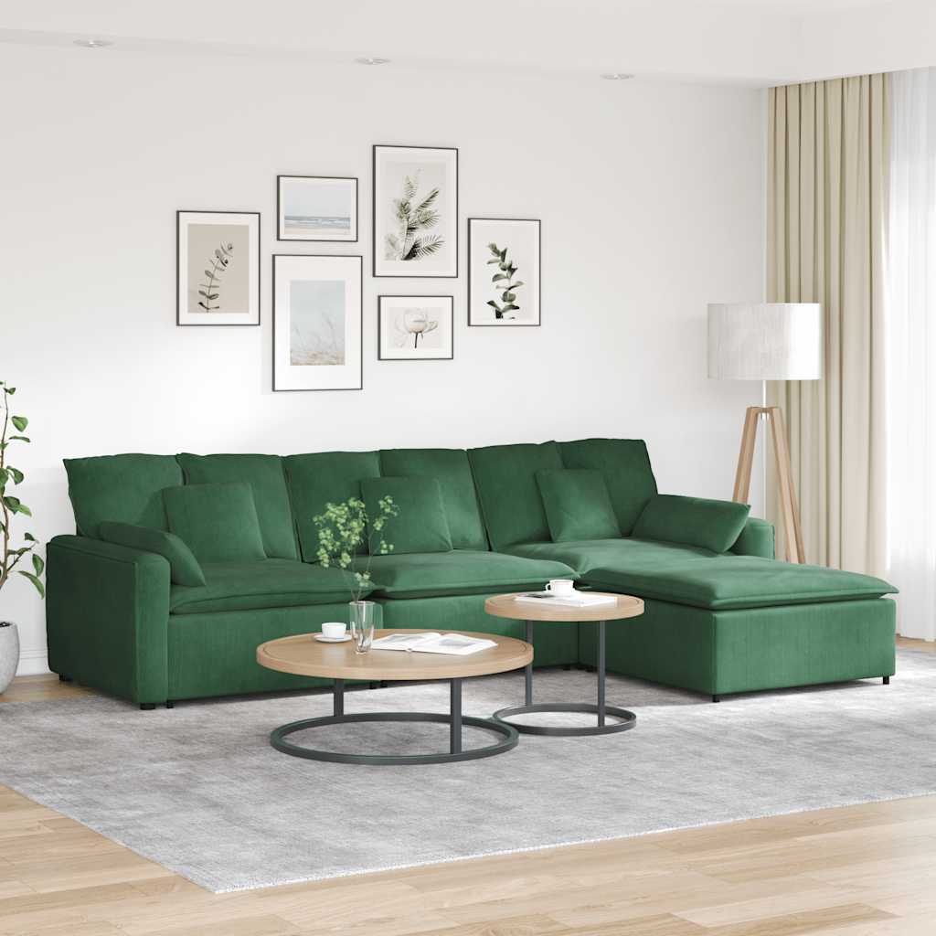 Modulsofa Med Fodskammel Og Hynder