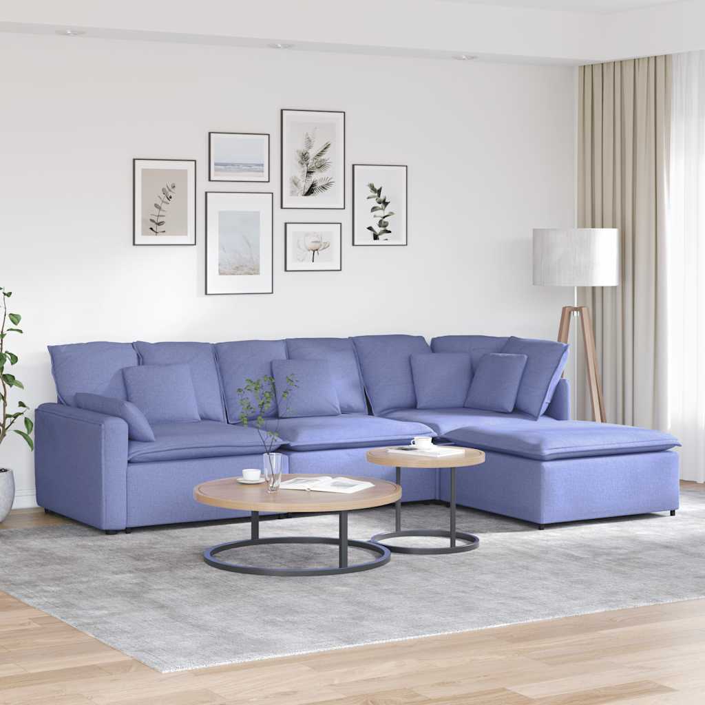 Modulsofa Med Fodskammel Og Hynder