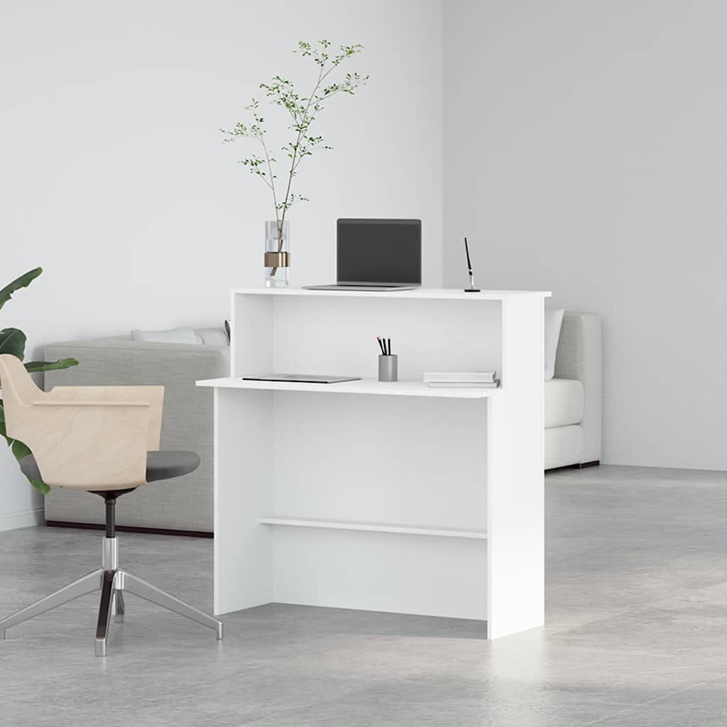Receptionsskranke 100X50X103,5 Cm Konstrueret Træ Beton Grå