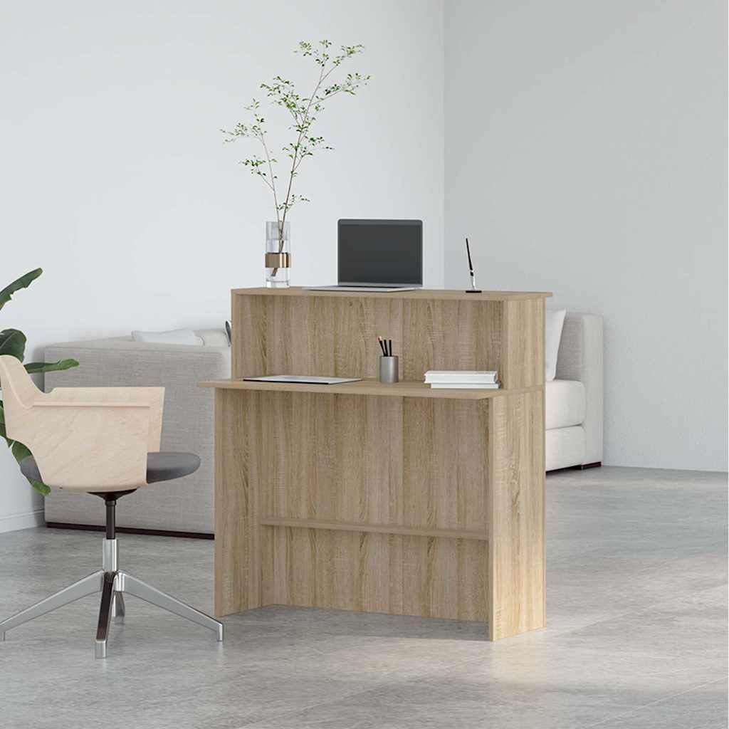 Receptionsskranke 100X50X103,5 Cm Konstrueret Træ Beton Grå