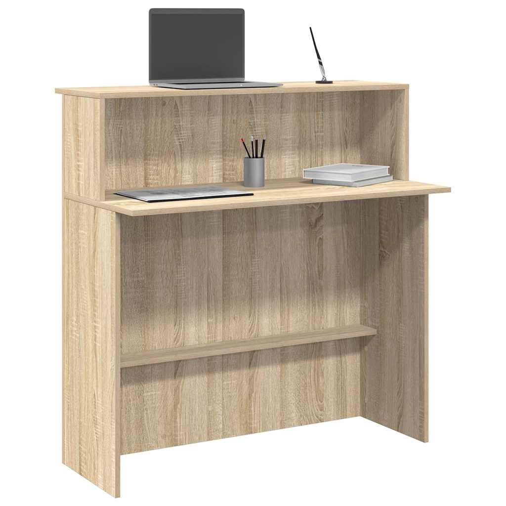 Receptionsskranke 100X50X103,5 Cm Konstrueret Træ Beton Grå