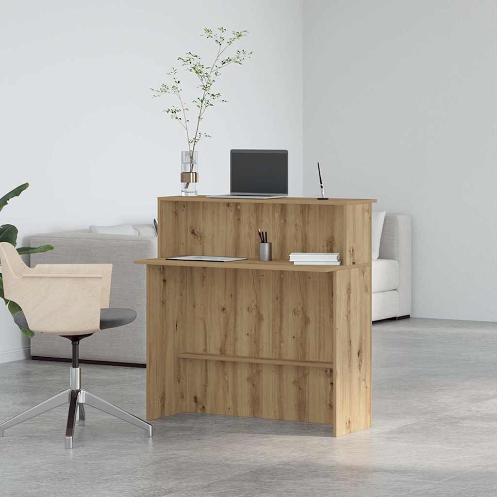 Receptionsskranke 100X50X103,5 Cm Konstrueret Træ Beton Grå