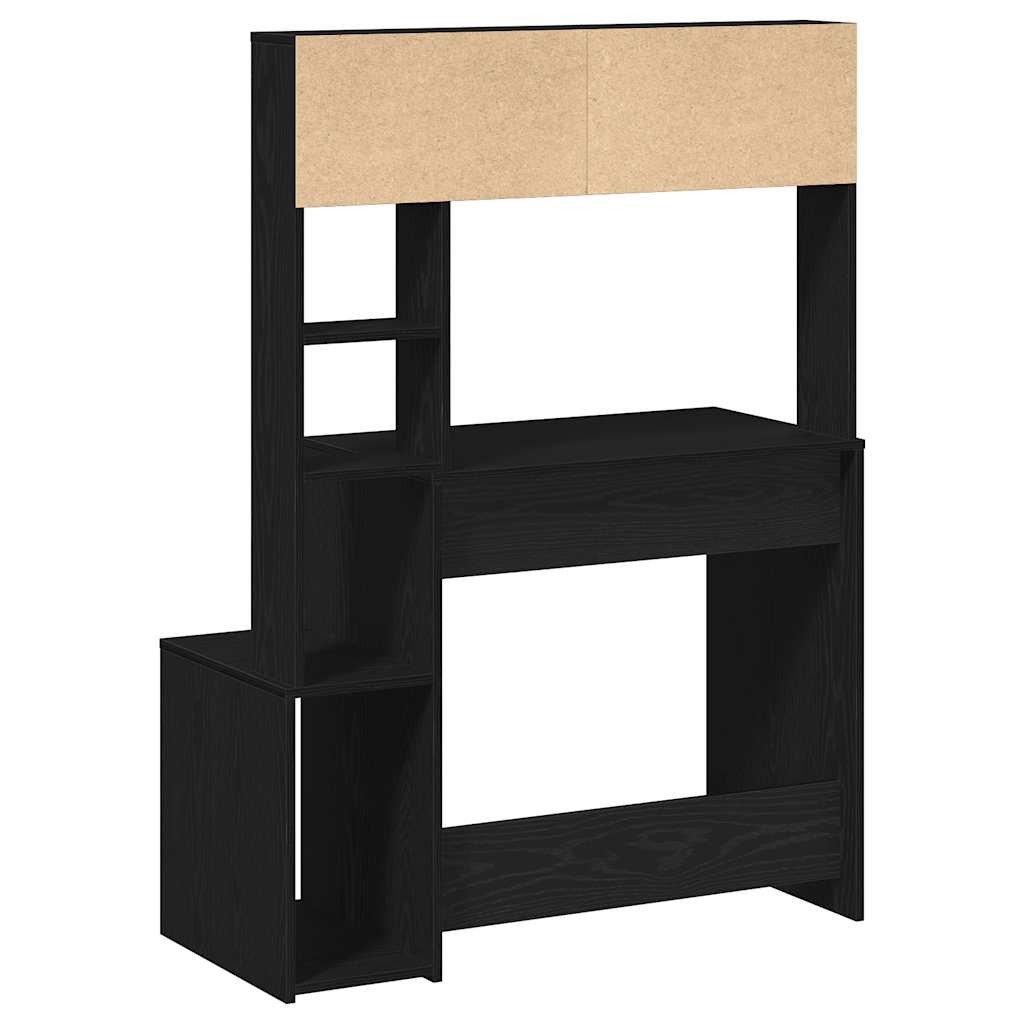 Skrivebord M. Hylder 100X45X140 Cm Konstrueret Træ