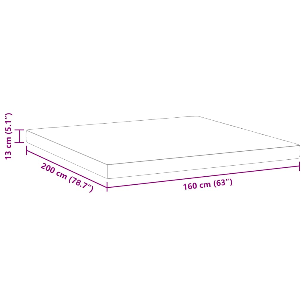 Madras Hvid 160 200 Cm Skum - Billede 12