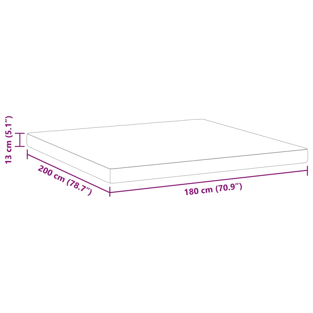 Madras Hvid 180 200 Cm Skum - Billede 12