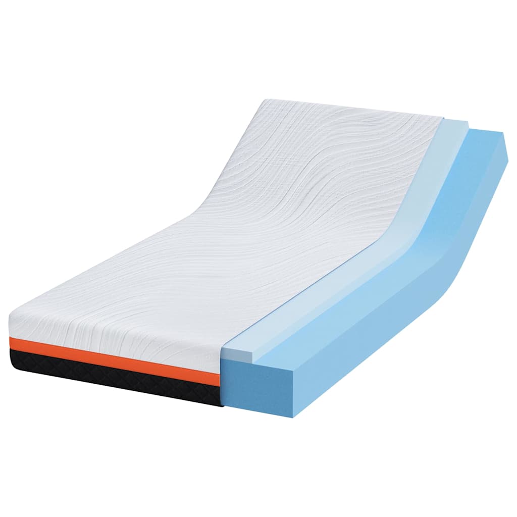 Madras Hvid, Grå 100 200 Cm Skum - Billede 3