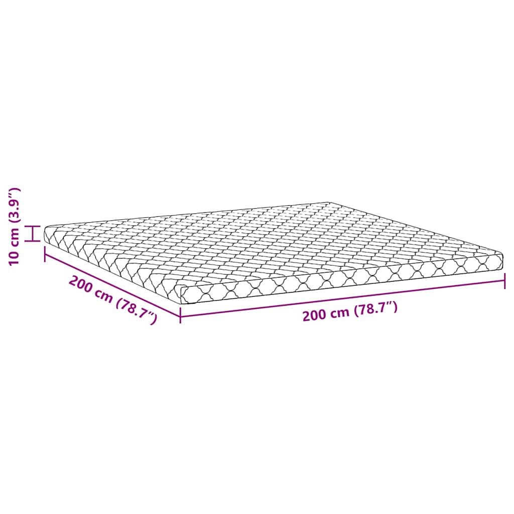 Madras Hvid 200 200 Cm Skum - Billede 12