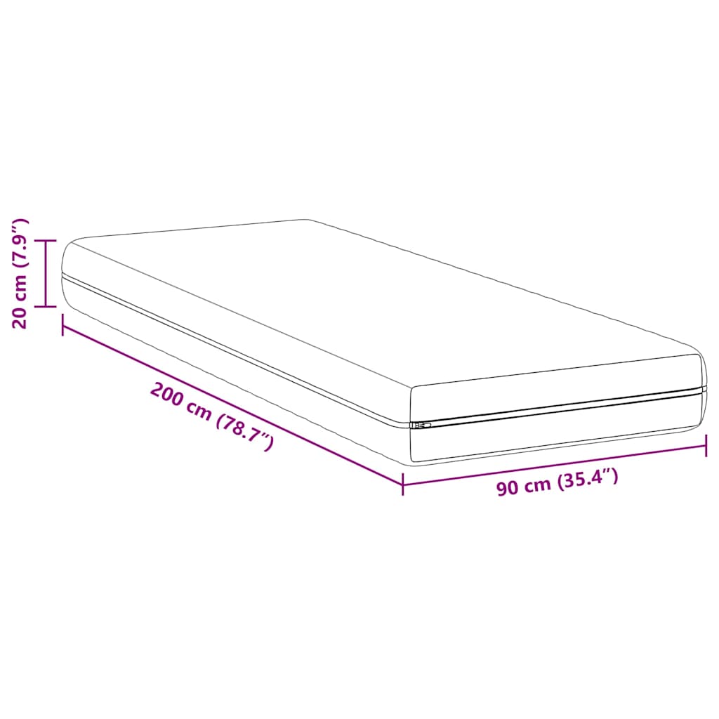 Madras Hvid 90 200 Cm Polyester - Billede 10