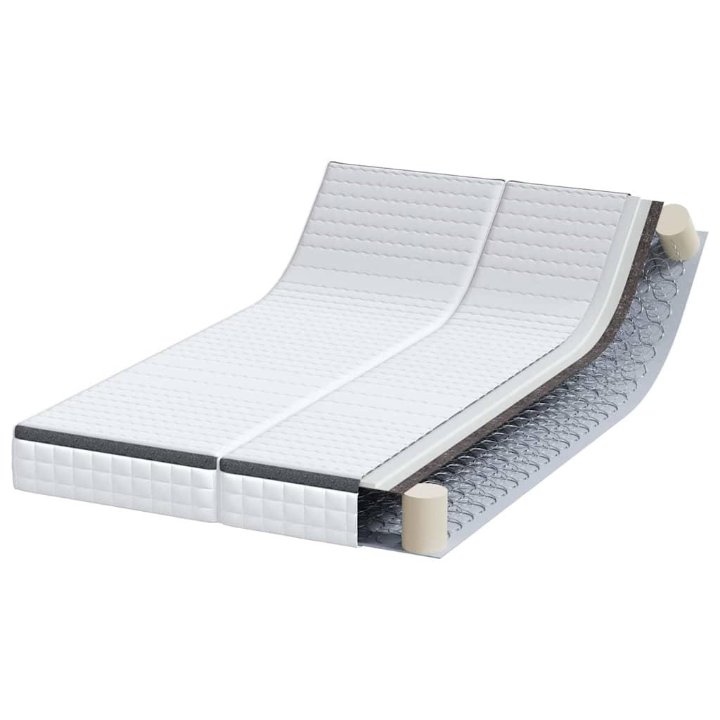 Madras 2 Pcs Hvid, Grå 60 200 Cm Strikket Stof - Billede 3