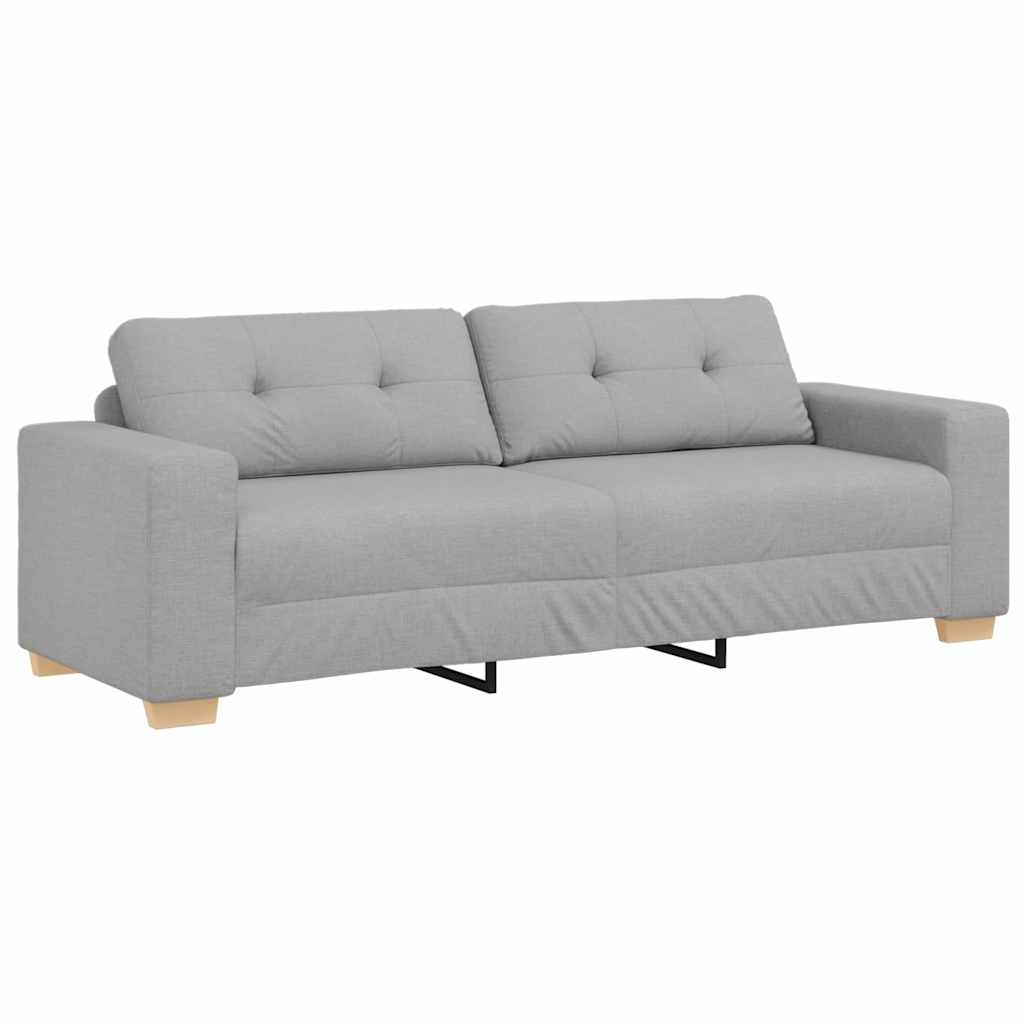Sofa Sæt Med Pude Med Pude 2 Pcs Grå 221 X 78 X 80 Cm Stof - Billede 5