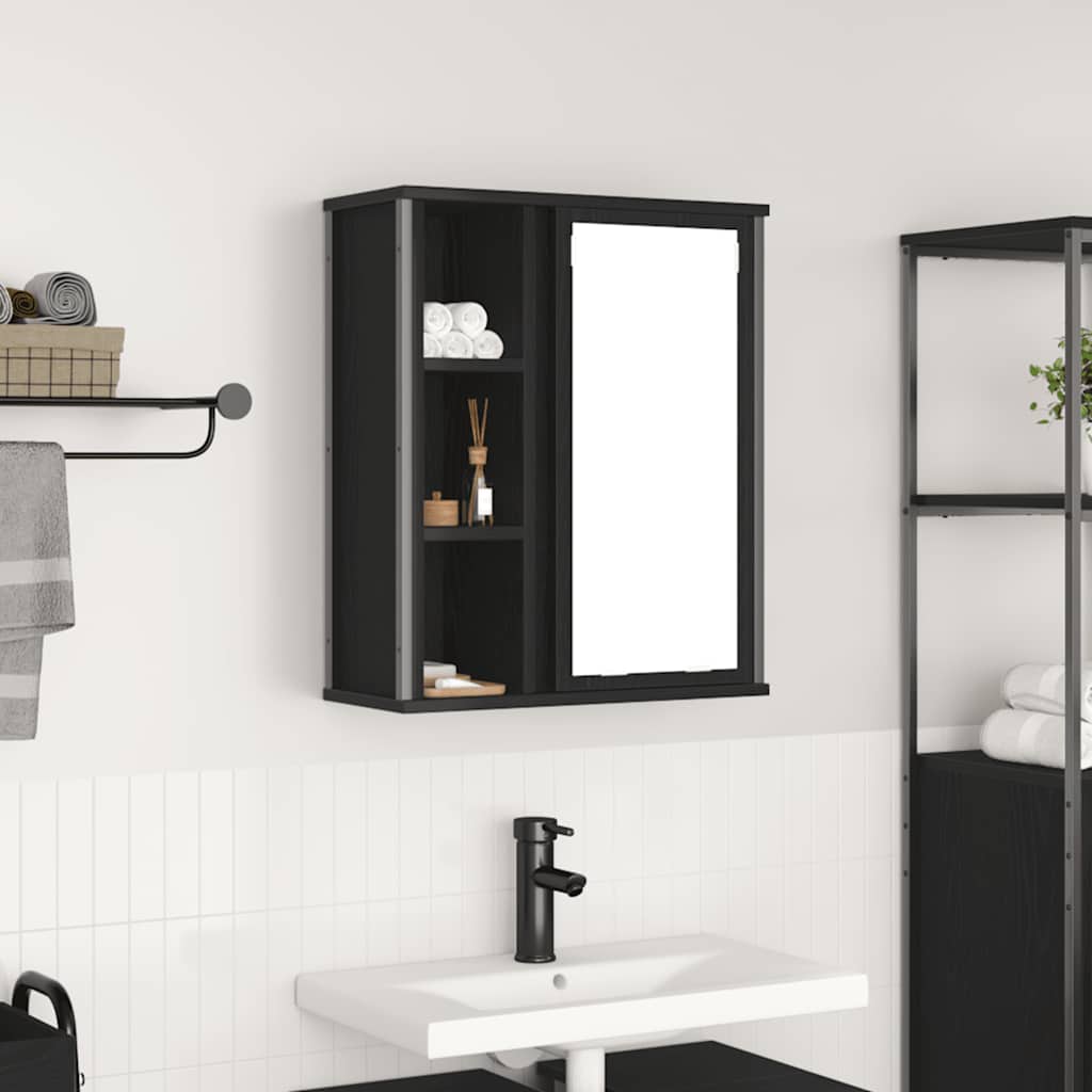Vægskab Til Badeværelse Med Spejl 50x21x60 Cm - Variant 861902
