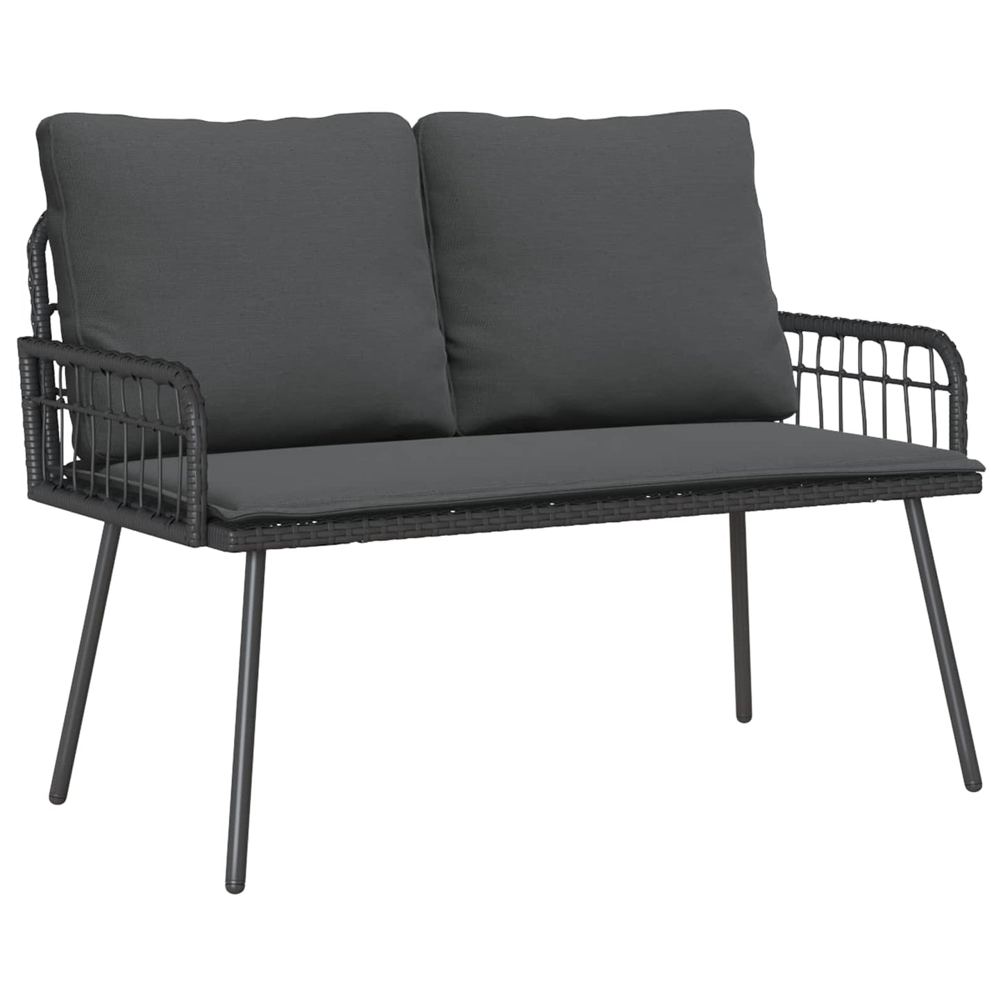 Havebænk Med Pude 114 X 64 X 90cm Stål - Variant 4108261