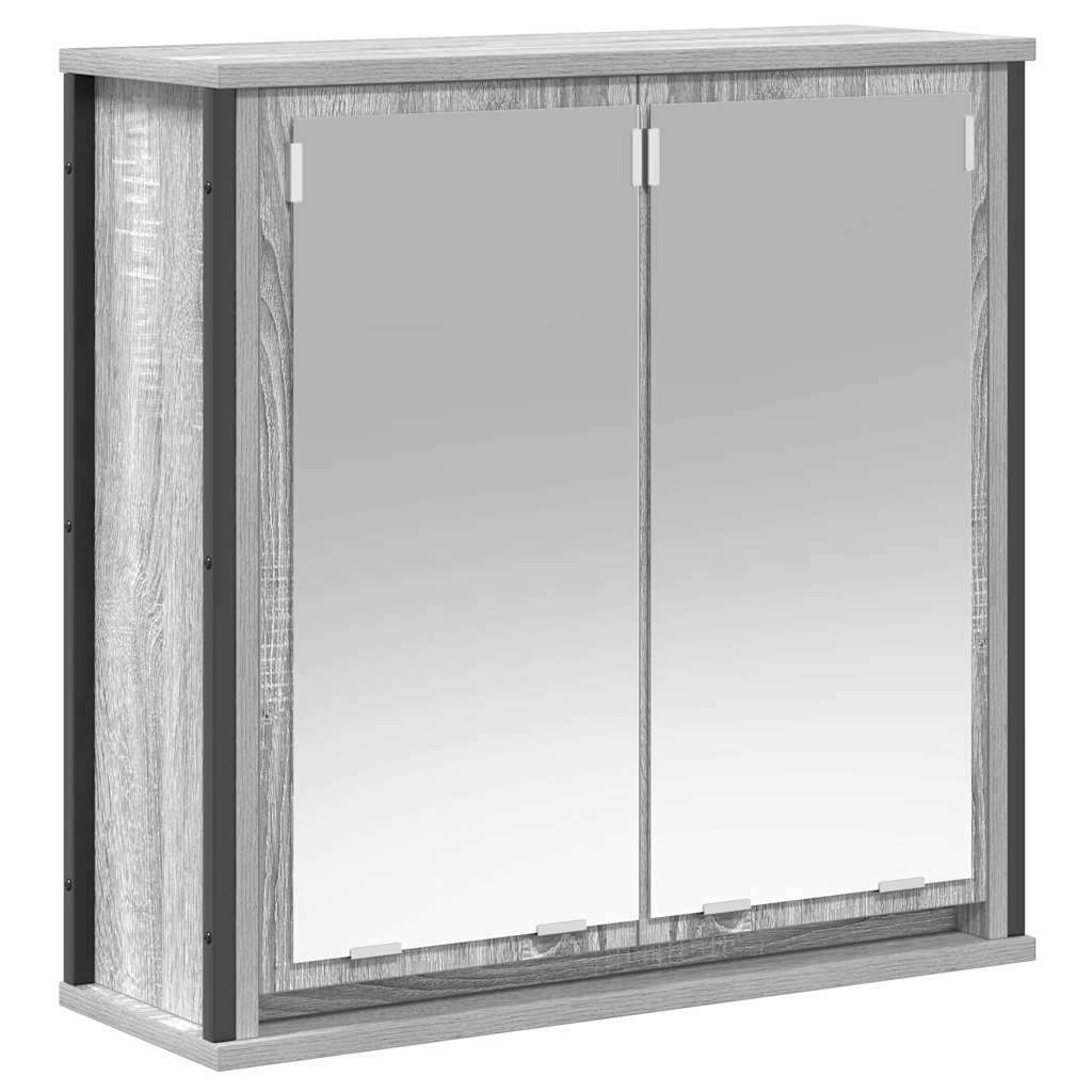 Badeværelsesmøbel Sæt Med Hylde 5 Pcs Grå 76,5 X 35 X 95 Cm - Billede 8