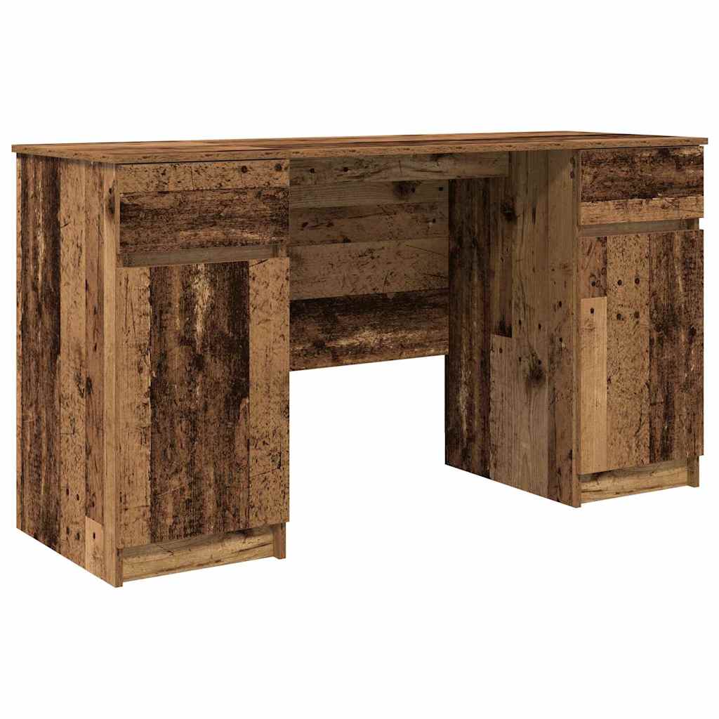 Bord Med Skuffe Gammelt Træ 140 X 49 X 76 Cm Konstrueret Træ - Billede 2