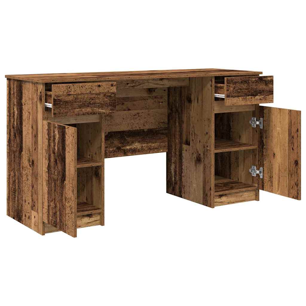 Bord Med Skuffe Gammelt Træ 140 X 49 X 76 Cm Konstrueret Træ - Billede 5