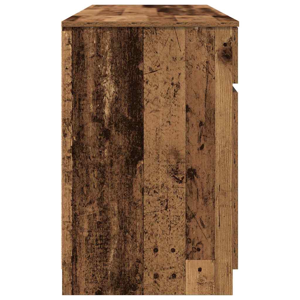 Bord Med Skuffe Gammelt Træ 140 X 49 X 76 Cm Konstrueret Træ - Billede 8