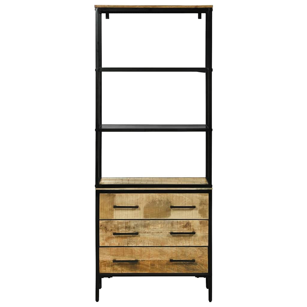 Highboard Brun 70 X 35 X 180 Cm Massivt Mangotræ - Billede 5