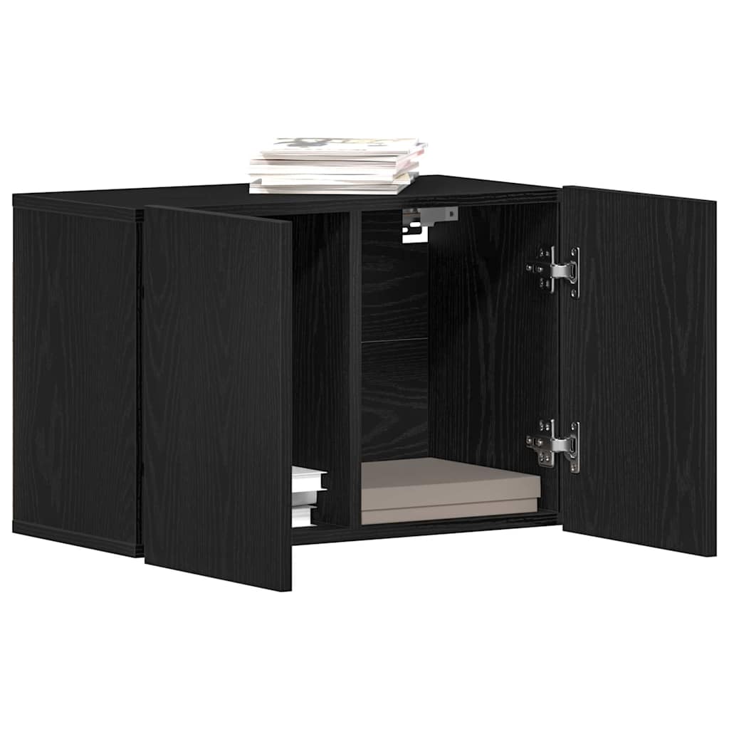 Tv-skab Sort Egetræ 60x30x41 Cm Konstrueret Træ - Billede 4