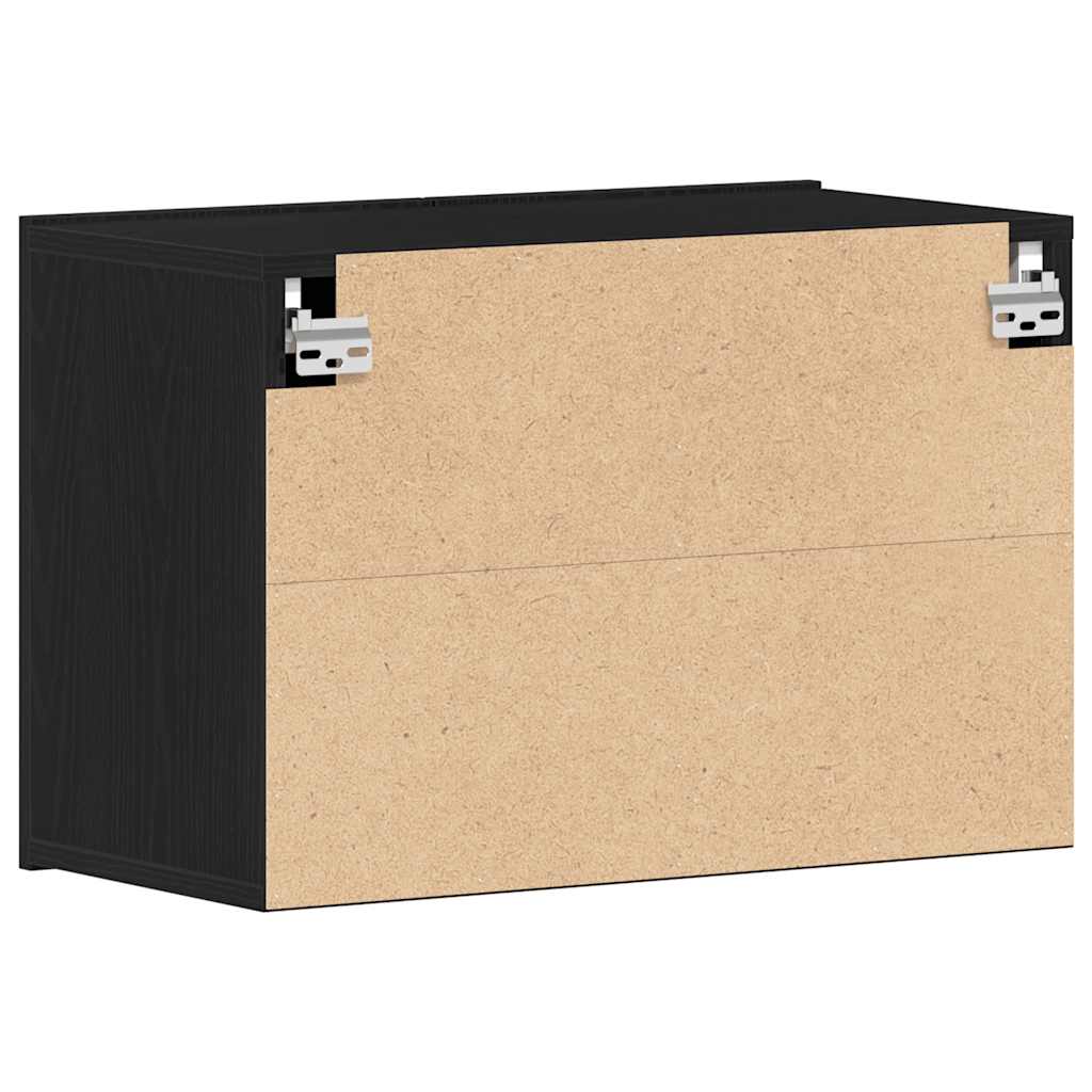 Tv-skab Sort Egetræ 60x30x41 Cm Konstrueret Træ - Billede 8