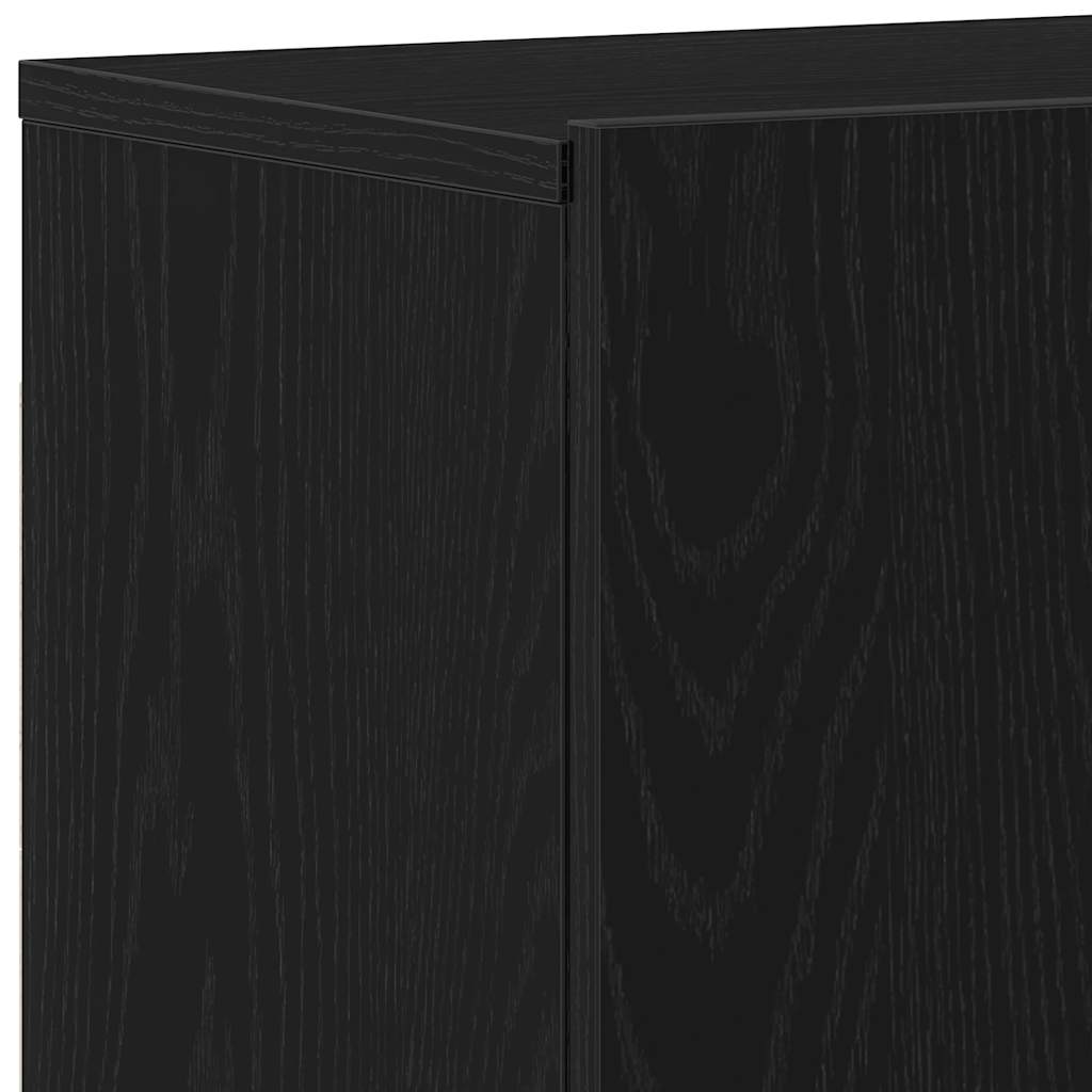Tv-skab Sort Egetræ 60x30x41 Cm Konstrueret Træ - Billede 9