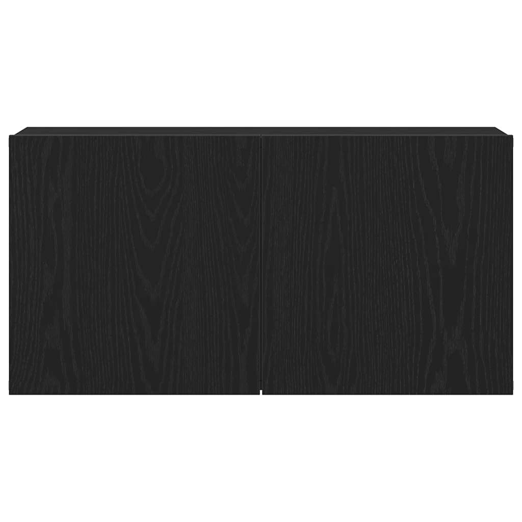 Tv-skab Sort Egetræ 80x30x41 Cm Konstrueret Træ - Billede 6