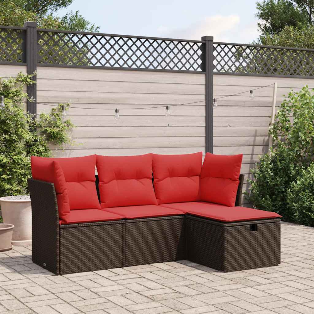 Sofasæt til Haven 4 Dele med Hynder Polyrattan