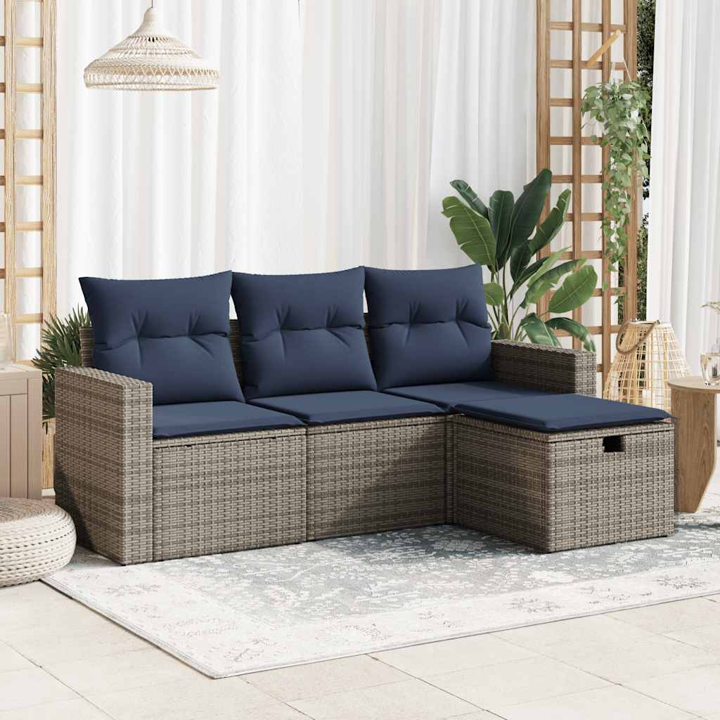 Sofasæt til Haven 4 Dele med Hynder Polyrattan