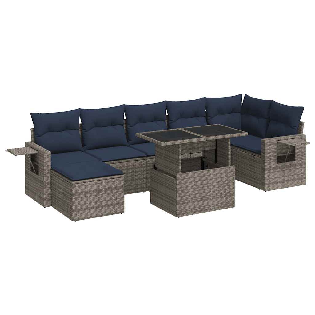 Sofasæt til Haven 8 Dele med Hynder Polyrattan Akacietræ - billede 2