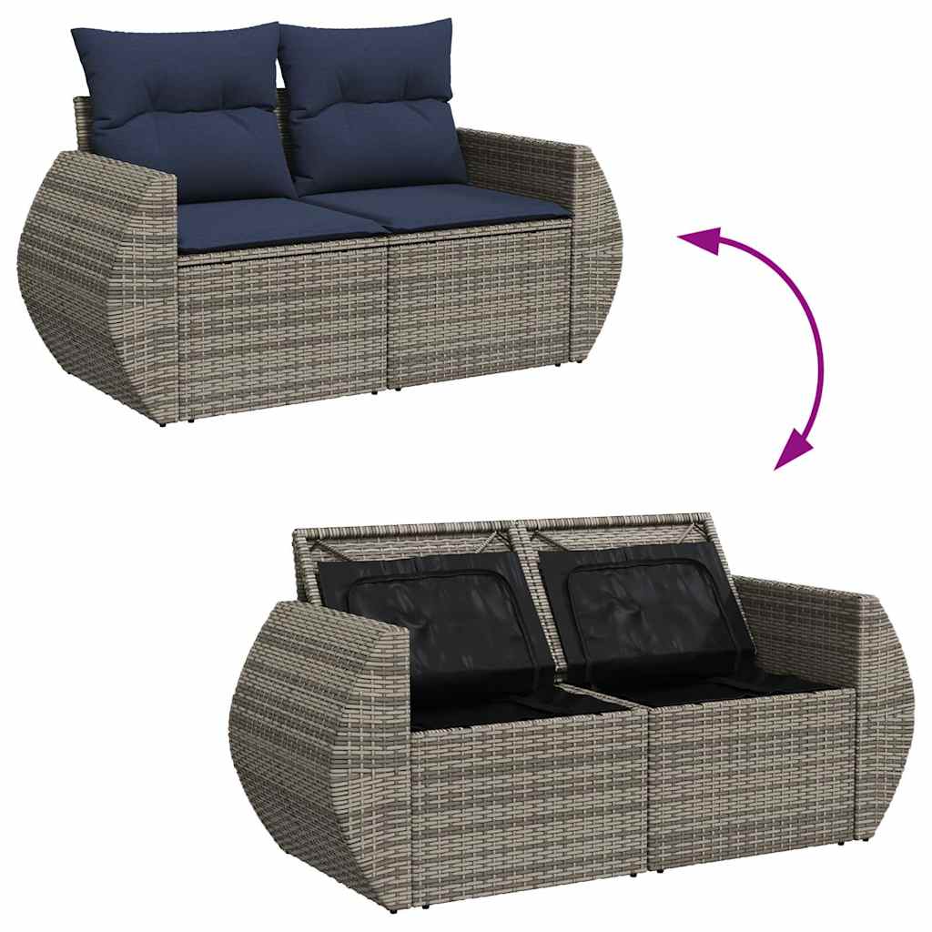 Sofasæt til Haven 6 Dele med Hynder Polyrattan Akacietræ - billede 10