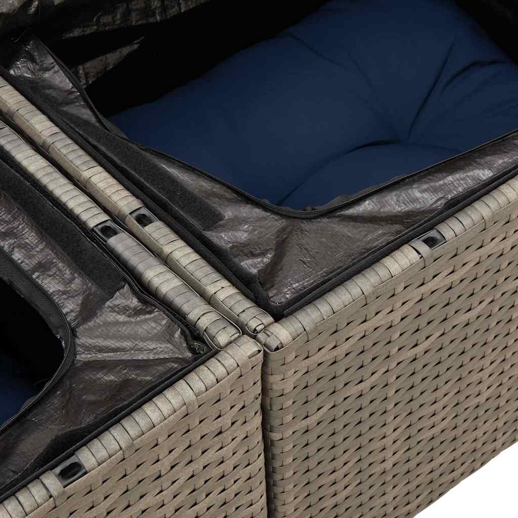 Sofasæt til Haven 10 Dele med Hynder Polyrattan Grå - billede 12